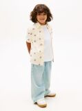 Multi Print Ithaca Stripe Short Sleeve Oxford Shirt  Boys