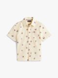 Multi Print Ithaca Stripe Short Sleeve Oxford Shirt  Boys