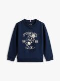 Blue Hanorac Cu Logo Grafic Terry  Baieti