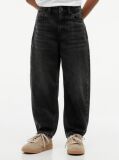 Denim Blugi Negri Cu Croiala Lejera Si Picior Barrel  Baieti