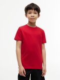 Rosu T-Shirt Cu Guler Crew  Baieti
