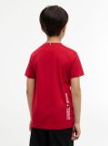 Rosu T-Shirt Cu Guler Crew  Baieti
