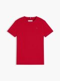Rosu T-Shirt Cu Guler Crew  Baieti