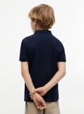 Blue Polo Pique Cu Croiala Regular Si Detalii  Baieti