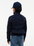 Blue Cable Knit Zip-Thru Jumper  Boys