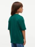 Verde T-Shirt Din Jerseu Cu Guler Rotund Si Logo  Baieti