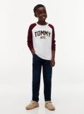 White Colour-Blocked Varsity Logo T-Shirt  Boys