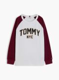 White Colour-Blocked Varsity Logo T-Shirt  Boys