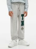 Gri Joggers Varsity Cu Logo Appliqué Si Cordon  Baieti