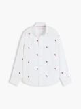 Alb Camasa Oxford Varsity Cu Croiala Regular  Baieti