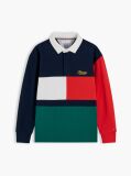 Multi Rugby Stripe Long Sleeve Polo Shirt  Boys
