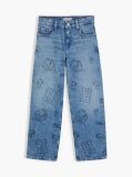 Denim Blugi Peanuts® Uzati Cu Croiala Loose  Baieti