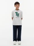 Gri T-Shirt Varsity Din Jerseu Cu Logo  Baieti