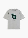 Gri T-Shirt Varsity Din Jerseu Cu Logo  Baieti