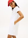 Alb Rochie Polo Cu Guler Rotund In Contrast  Fete