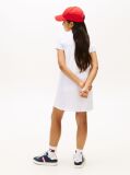 Alb Rochie Polo Cu Guler Rotund In Contrast  Fete
