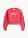 Pink Logo Embroidery Relaxed Crew Neck Jumper  Girls