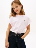 Roz Essential Top Relaxat Cu Maneci Cu Volane  Fete