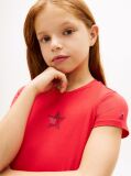 Red Extra Slim Star Flag T-Shirt  Girls