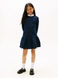 Blue Rochie Festive Stud Skater Cu Fleece Si Croiala Lejera  Fete
