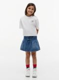White Rhinestone Jersey T-Shirt  Girls