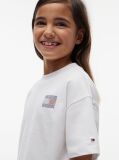 White Rhinestone Jersey T-Shirt  Girls