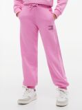 Roz Pantaloni Joggers Terry Cu Croiala Lejera Si Strasuri  Fete