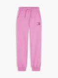 Roz Pantaloni Joggers Terry Cu Croiala Lejera Si Strasuri  Fete