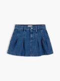 Blue Pleated Denim Skirt  Girls