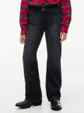 Black Stud Flag Logo Flared Jeans  Girls