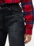 Black Stud Flag Logo Flared Jeans  Girls