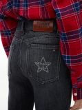 Black Stud Flag Logo Flared Jeans  Girls