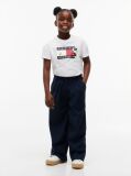 Alb Peanuts® T-Shirt Cu Croiala Lejera Si Steag  Fete