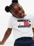 Alb Peanuts® T-Shirt Cu Croiala Lejera Si Steag  Fete