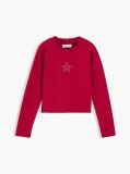 Rosu T-Shirt Extra Slim Cu Maneca Lunga Si Steag  Fete