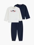 Blue Set Cu T-Shirt Cu Maneca Lunga Si Croiala Lejera  Nou nascuti