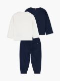 Blue Set Cu T-Shirt Cu Maneca Lunga Si Croiala Lejera  Nou nascuti