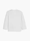 Alb T-Shirt Cu Maneca Lunga Si Logo  Nou nascuti