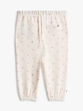 Beige Print Drawstring Joggers  Newborn