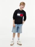 Black Heritage Flag Logo Crew Neck Jumper  Kids Unisex