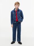 Denim Jacket Trucker Din Denim Cu Flag Pe Spate  Copii unisex
