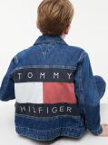 Denim Jacket Trucker Din Denim Cu Flag Pe Spate  Copii unisex