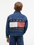 Denim Jacket Trucker Din Denim Cu Flag Pe Spate  Copii unisex