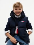 Blue Geaca Puffer Ripstop Cu Logo Pe Spate  Copii unisex