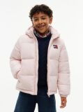 Roz Geaca Puffer Ripstop Cu Logo Pe Spate  Copii unisex