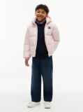 Roz Geaca Puffer Ripstop Cu Logo Pe Spate  Copii unisex