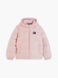 Roz Geaca Puffer Ripstop Cu Logo Pe Spate  Copii unisex