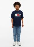 Blue Peanuts® T-Shirt Din Jerseu Cu Steag  Copii unisex