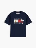 Blue Peanuts® T-Shirt Din Jerseu Cu Steag  Copii unisex
