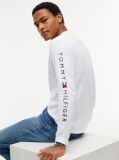 Alb Tricou Cu Maneca Lunga Slim Fit  Barbati